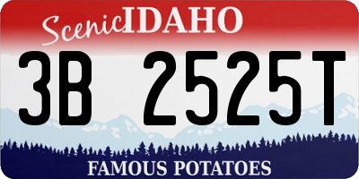 ID license plate 3B2525T