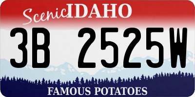 ID license plate 3B2525W