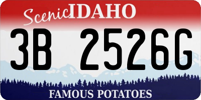 ID license plate 3B2526G