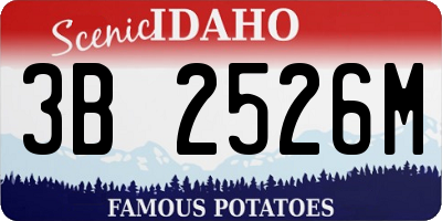 ID license plate 3B2526M