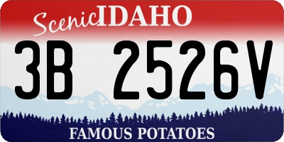 ID license plate 3B2526V
