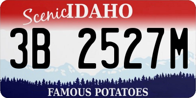 ID license plate 3B2527M