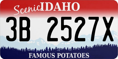 ID license plate 3B2527X