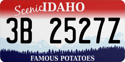 ID license plate 3B2527Z
