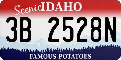 ID license plate 3B2528N