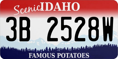 ID license plate 3B2528W