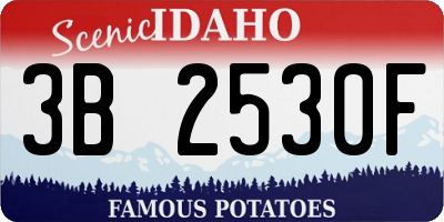 ID license plate 3B2530F