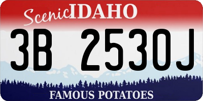 ID license plate 3B2530J