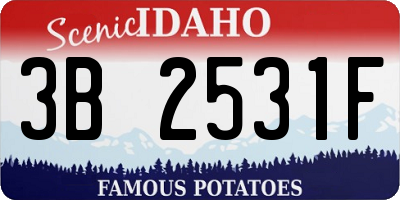 ID license plate 3B2531F