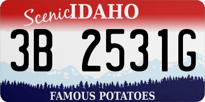 ID license plate 3B2531G