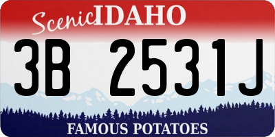 ID license plate 3B2531J
