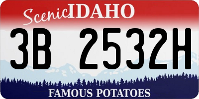 ID license plate 3B2532H