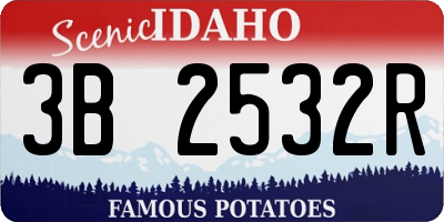 ID license plate 3B2532R