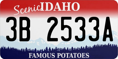 ID license plate 3B2533A