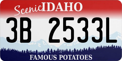 ID license plate 3B2533L