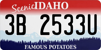 ID license plate 3B2533U