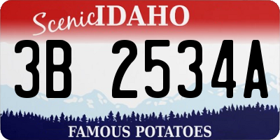 ID license plate 3B2534A