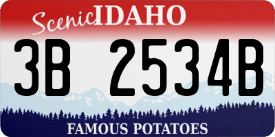 ID license plate 3B2534B