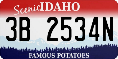 ID license plate 3B2534N