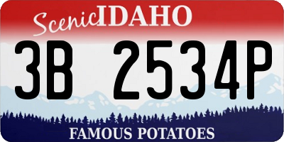 ID license plate 3B2534P