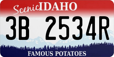 ID license plate 3B2534R