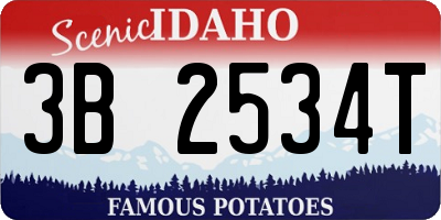 ID license plate 3B2534T
