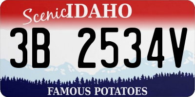 ID license plate 3B2534V