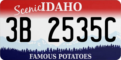ID license plate 3B2535C