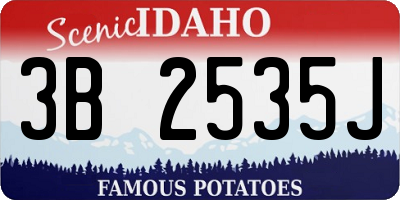 ID license plate 3B2535J