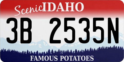 ID license plate 3B2535N