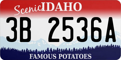 ID license plate 3B2536A