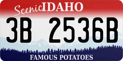 ID license plate 3B2536B