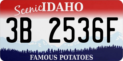 ID license plate 3B2536F