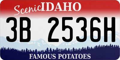ID license plate 3B2536H