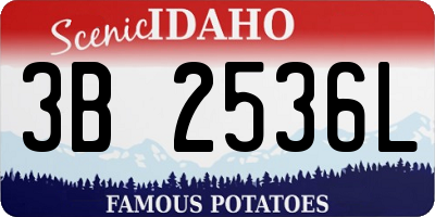 ID license plate 3B2536L