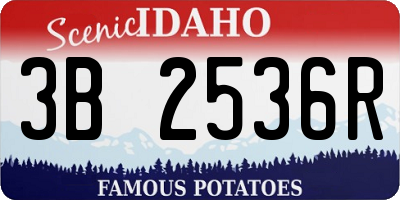 ID license plate 3B2536R