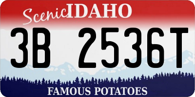 ID license plate 3B2536T