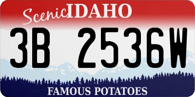 ID license plate 3B2536W
