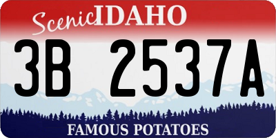 ID license plate 3B2537A