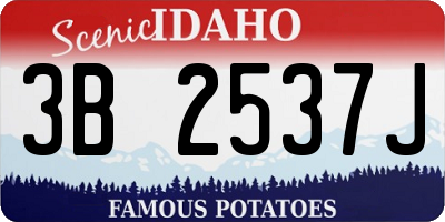 ID license plate 3B2537J