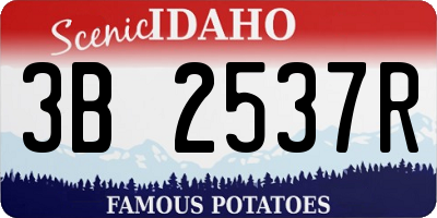 ID license plate 3B2537R