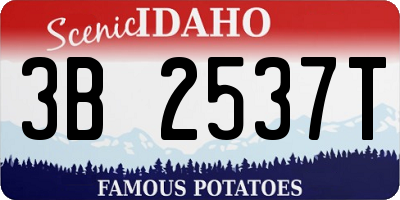ID license plate 3B2537T