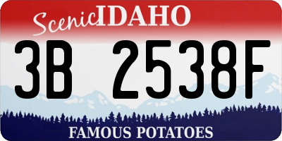 ID license plate 3B2538F