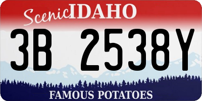 ID license plate 3B2538Y
