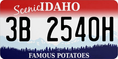 ID license plate 3B2540H