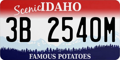ID license plate 3B2540M