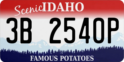 ID license plate 3B2540P
