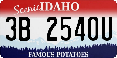 ID license plate 3B2540U