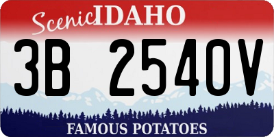 ID license plate 3B2540V
