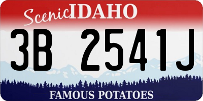 ID license plate 3B2541J